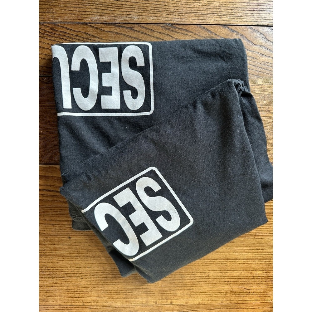 Lot Of 2 Vintage Security Logo Men's Large Graphic T-Shirt Black